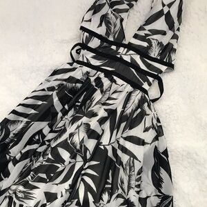 Express Black and White Halter Dress